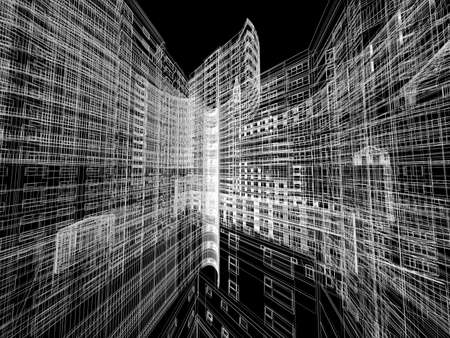 Abstract architecture background illustrationの写真素材