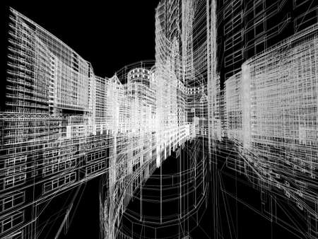 Abstract architecture background illustrationの写真素材