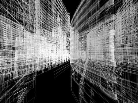 Abstract architecture background illustrationの写真素材