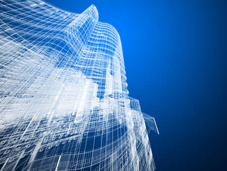 Abstract architecture background 3D illustrationの写真素材