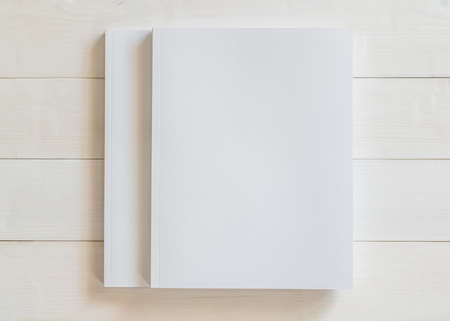 Mock-up book cover blank A4 size paperback mockup for catalog, magazine booklet, portfolio, menu...
