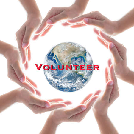 International volunteer day for social and economic development concept.の写真素材