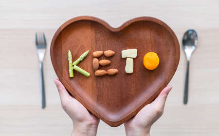 Keto food for ketogenic diet, healthy nutritional food eating lifestyle for good heart health with high protein, fat, low-carb to prevent heart disease and diabetes illness controlの写真素材