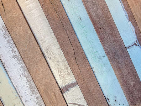 Painted wood texture background in blue brown vintage style color tone