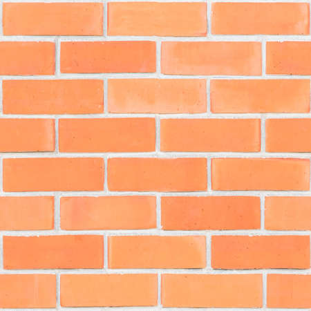 Seamless design vintage style orange brown brick wall detailed pattern textured backgroundの写真素材