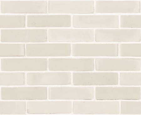 Seamless design vintage style beige cream tone brick wall detailed pattern textured backgroundの写真素材