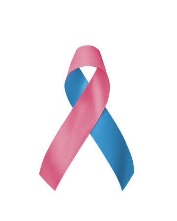 Pink blue ribbon awarenessの写真素材