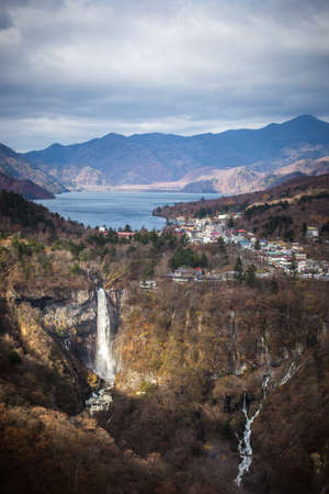 Kegon Waterfall at Nikkoの写真素材