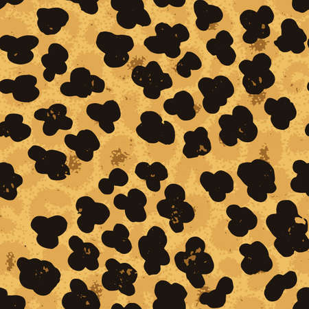 Seamless leopard, ocelot or wild cat fur pattern printのイラスト素材