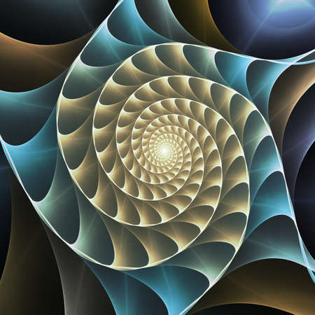 Spiral fractal visual motion effect digital art background