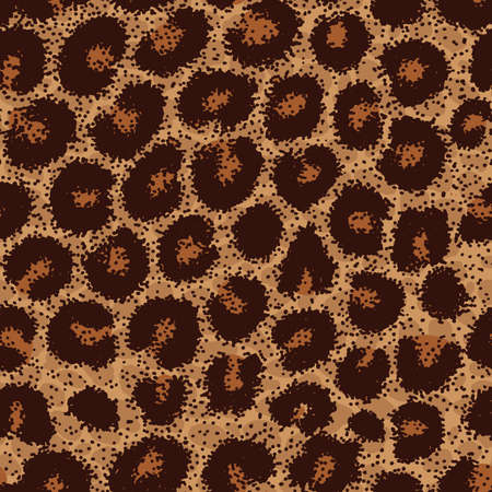 Seamless leopard, ocelot or wild cat fur pattern printのイラスト素材
