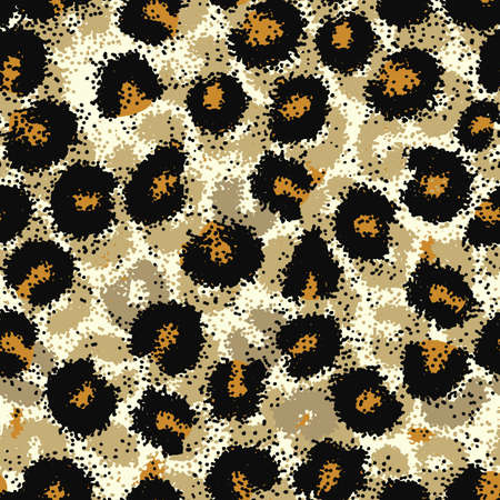 Seamless leopard, ocelot or wild cat fur pattern printのイラスト素材
