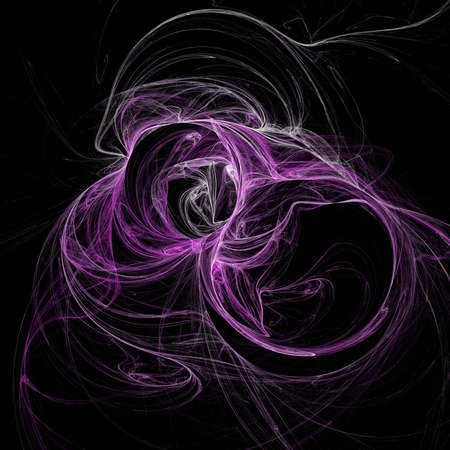 Pink and white mix smoke helix clouds curves futuristic fractal digital artの写真素材