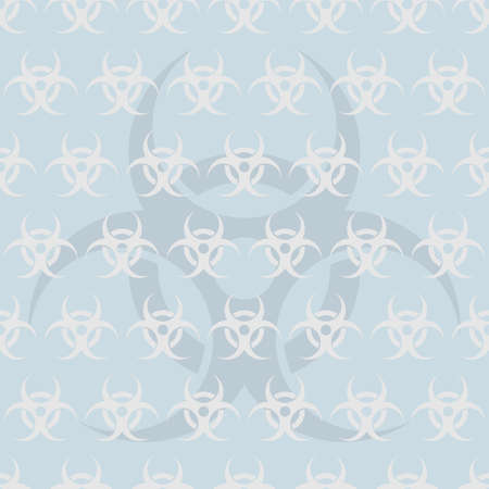 Biohazard symbol icon seamless pattern backdrop vector illustrationのイラスト素材