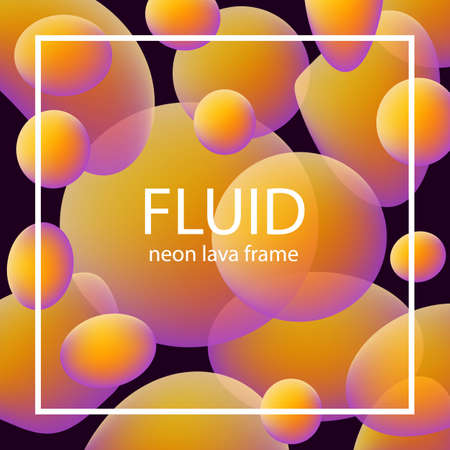 Glowing neon shiny transparent bubbles, glass circles or bio cell conceptのイラスト素材