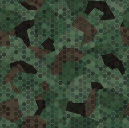 Woodland forest camouflage. Seamless pattern background textureのイラスト素材