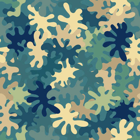 Seamless urban camouflage pattern. The pixel pattern in the foregroundのイラスト素材