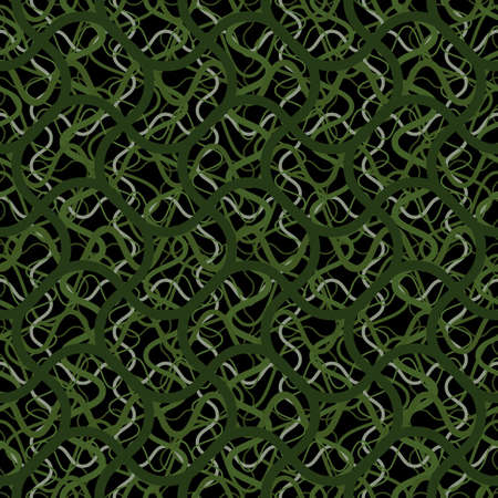 Ivy vine vector in a seamless wallpaper pattern, curved lines backgroundのイラスト素材
