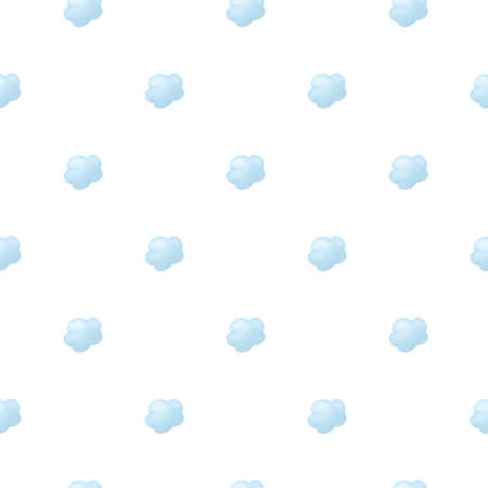 Seamless cloudlet pattern. Ordered clouds background elements for printsの写真素材