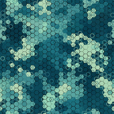 Texture military camouflage seamless pattern. Abstract modern camo ornamentのイラスト素材