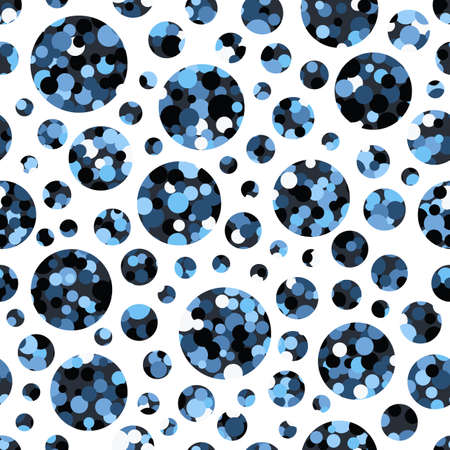 Seamless pattern texture with large and small colored circles