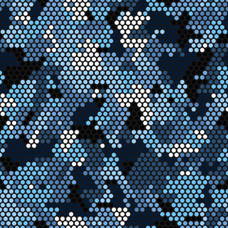 Seamless urban camouflage pattern. The pixel pattern in the foregroundのイラスト素材