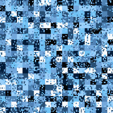 Seamless urban camouflage pattern. The pixel pattern in the foreground