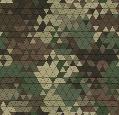 Vector trendy low poly seamless pattern. Camouflage polygonal backgroundのイラスト素材
