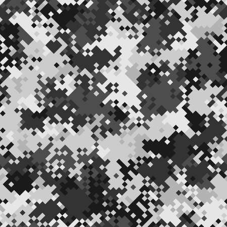 Seamless digital arctic pixel camo texture vector for army textile printのイラスト素材