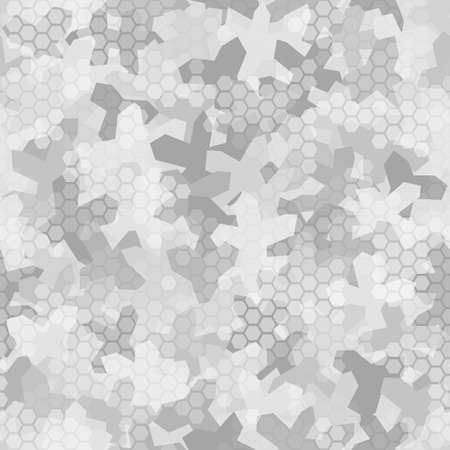 Seamless digital arctic snow spot camo texture for army or hunting textile printのイラスト素材