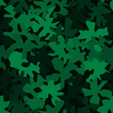 Green camouflage pattern background seamless vector illustrationのイラスト素材