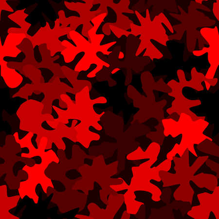 Abstract bright red geometric camouflage vector seamless patternのイラスト素材