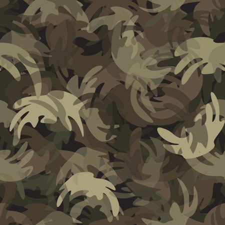 Camouflage seamless pattern texture. Abstract vector military camo backgoundのイラスト素材