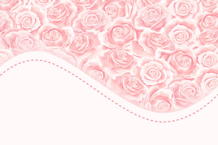 Flower soft background with cream rose flower budsのイラスト素材
