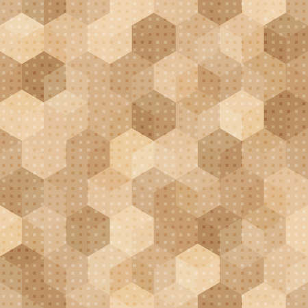 Hexagonal desert camouflage seamless pattern vector stock illustrationのイラスト素材