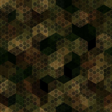 Texture military camouflage seamless pattern. Abstract army vector illustrationのイラスト素材