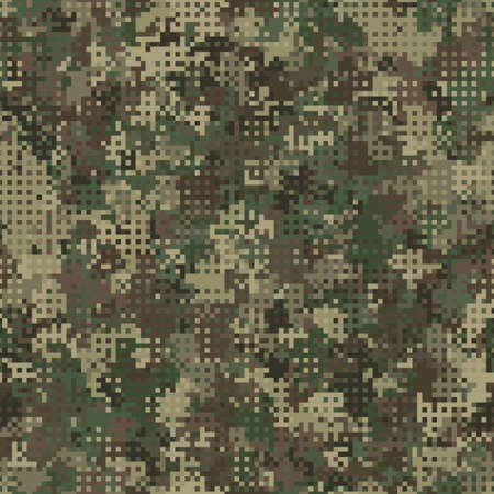 Camouflage pattern background. Classic clothing style masking camo repeat printのイラスト素材