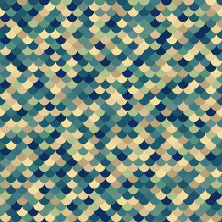 Abstract coast ocean halftones fish scale surface. Colored marine textureのイラスト素材