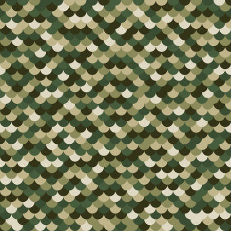 Abstract green and tan halftones fish scale surface. Colored marine texture