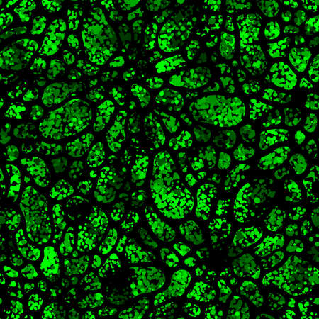 Green toxic bio cells. Vector illustration seamless pattern backgroundのイラスト素材
