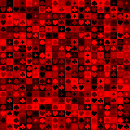 Vector playing cards suits seamless patterns. Backgrounds card suitsのイラスト素材