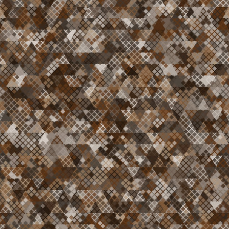 Vector trendy low poly seamless pattern. Camouflage polygonal backgroundのイラスト素材