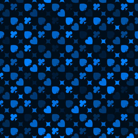 Vector playing cards suits seamless patterns. Backgrounds card suitsのイラスト素材