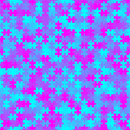 Seamless colorful pattern with puzzles, jigsaw, childrens pattern backgroundのイラスト素材