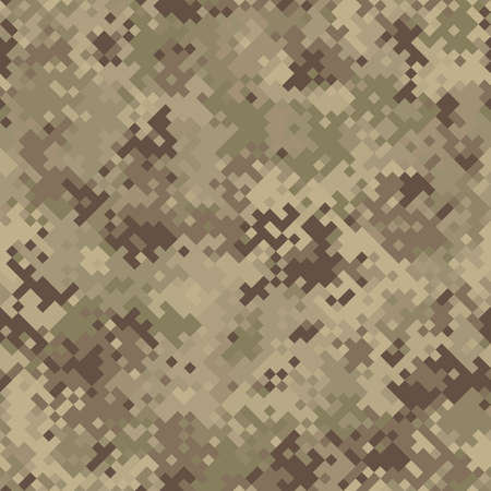 Military camouflage seamless pattern. Urban digital pixel style.のイラスト素材