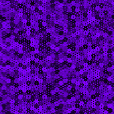 Purple pattern of hexagons and squares. Violet and black gradient colorsのイラスト素材