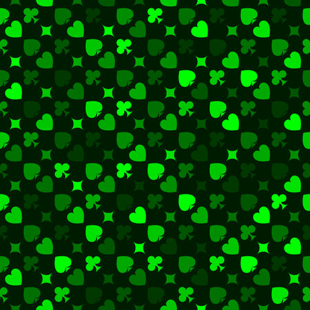 Vector playing cards suits seamless patterns. Backgrounds card suitsのイラスト素材