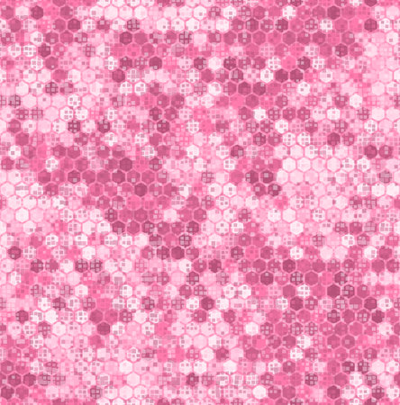 Camouflage seamless pattern with pink hexagonal endless geometric camoのイラスト素材