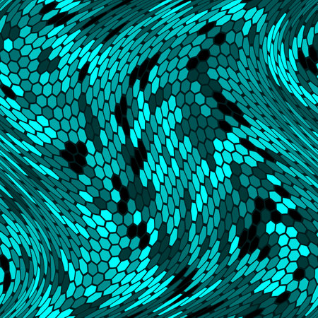 Monochrome seamless honey pattern with halftone hex cells in linear styleのイラスト素材