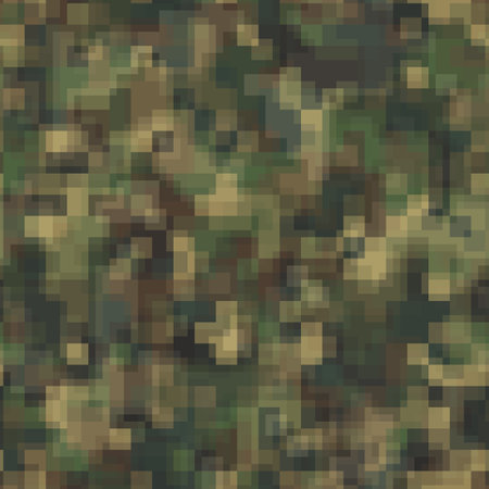 Abstract seamless pattern with khaki colored chaotic overlap tiles on darkのイラスト素材